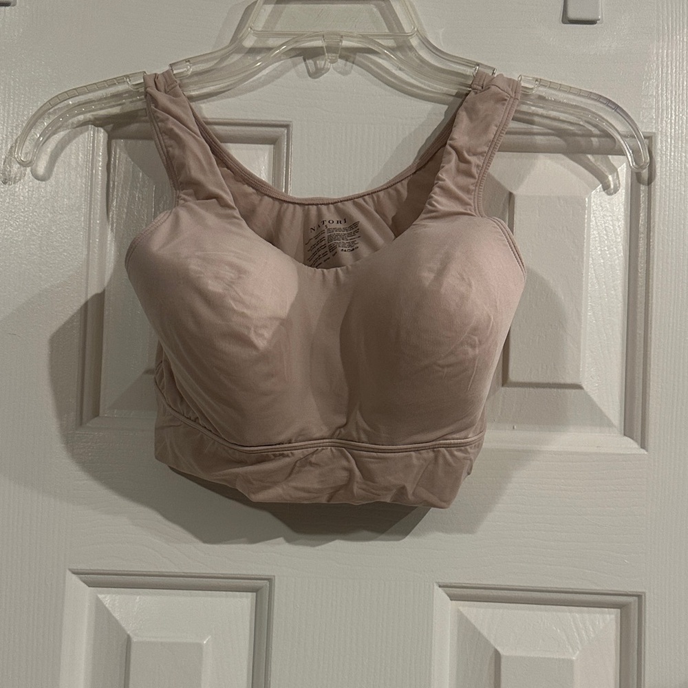 Natori Beige Nude Bliss Flex Wireless Contour Bralette Women’s Small Comfort - Picture 2 of 5